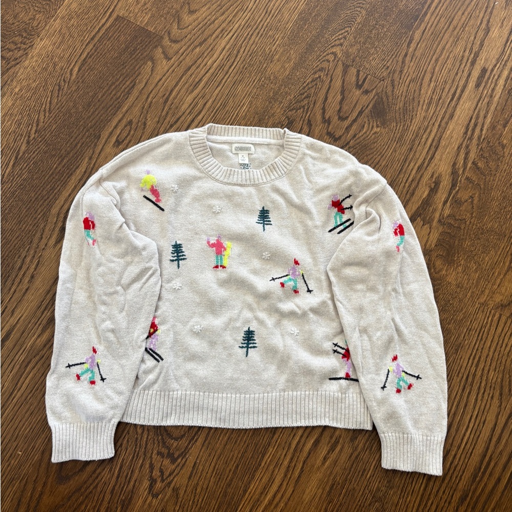 Children’s Cream Ski Sweater (Medium)